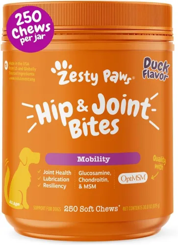Vista 14 de Zesty Paws Cadera y articulación para perros, glucosamina para perros Suplemento de cadera y articulaciones con condroitina, MSM, vitaminas C y E