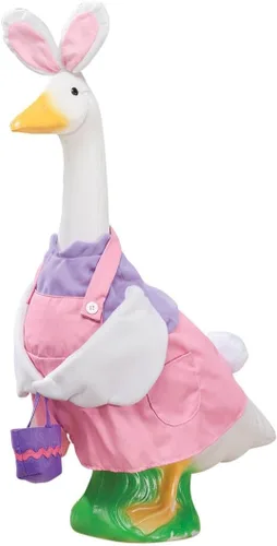 Vista 10 de Fox Valley Traders Gaggleville Easter Bunny Girl/Boy/Brown Outfit, Fits 23" H Large Porch Goose