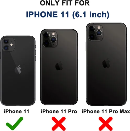 Vista 7 de Funda para iPhone 11 con clip para cinturón, 2 protectores de pantalla, [grado militar] de servicio pesado, cobertura completa, resistente a prueba