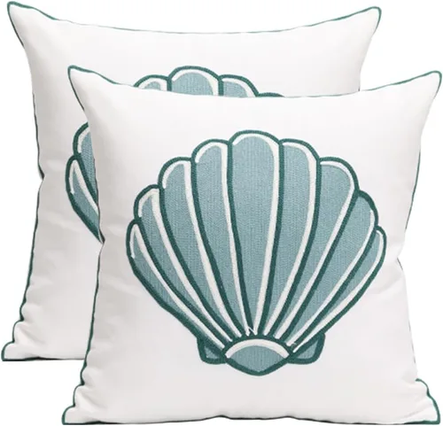 Vista 8 de 1 PCS Funda de Almohada Decorativa de Algodón Bordada, Fundas de Cojín Cuadradas Decorativas para el Hogar, Sofá, Cama y Silla, de 18 x 18 Pulgadas