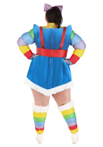 Vista 2 de Disfraz Auténtico de Rainbow Brite Talla Plus para Mujer Multicolor