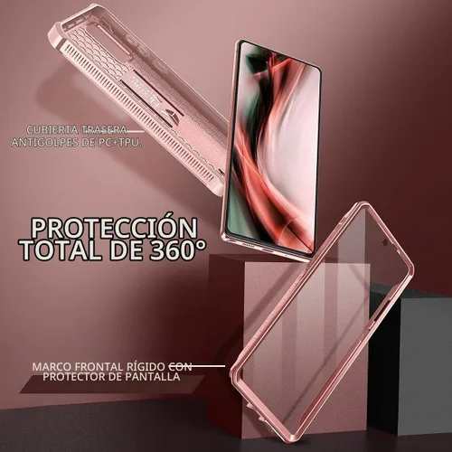 Vista 3 de Dexnor Funda para Samsung Galaxy Note 20 5G, [Protector de pantalla y soporte integrados] Protección de grado militar resistente a prueba de golpes
