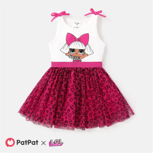 Vista 2 de L.O.L. Surprise! Girls Dress Summer Mesh Causal Tutu Princess Dress for Girls 3-10 Years