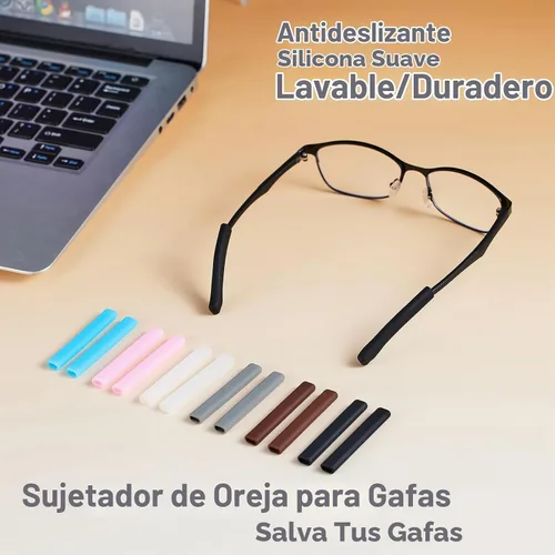 Vista 7 de Gdnmapt Almohadillas de silicona para orejas de gafas, agarre antideslizante para gafas, cómodas orejeras para gafas, solución de almohadillas de 2