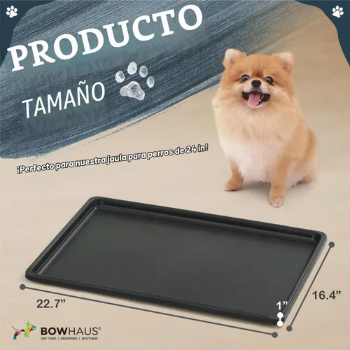 Vista 2 de BOWHAUS Bandeja de plástico resistente e impermeable de 22.7 pulgadas para mascotas de 24 pulgadas, criadero de conejo, hurón, sartén versátil