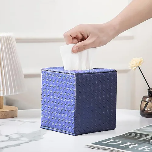 Vista 9 de Cubierta de Caja de Paños Negra, Cuadrada, Soportes de Caja de Paños para Accesorios de Baño