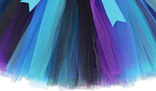 Vista 6 de WonderBabe Mermaid Tulle Tutu Dress for Girls Halloween Birthday Party Costume Princess Mermaid Dress Up Outfit with Headband