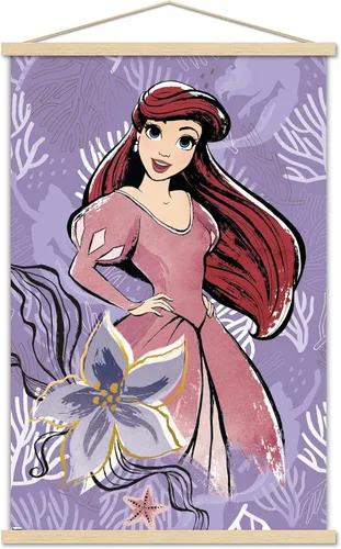Vista 15 de Disney Ultimate Princess Celebration - Póster de pared de Ariel, 22.4 pulgadas de largo x 14.7 pulgadas, versión enmarcada en madera de granero