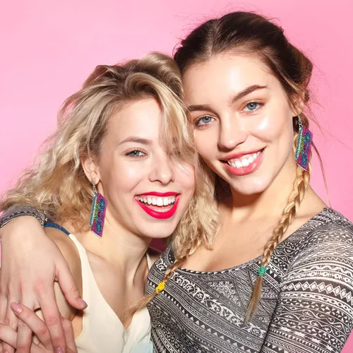 Vista 3 de Aretes de neón de los años 80 para mujer, aretes retro de los años 90, accesorios de los años 80 para mujeres, trajes de los años 90, decoraciones