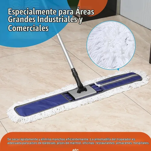 Vista 5 de CLEANHOME Almohadillas comerciales de microfibra de 36 pulgadas, color azul