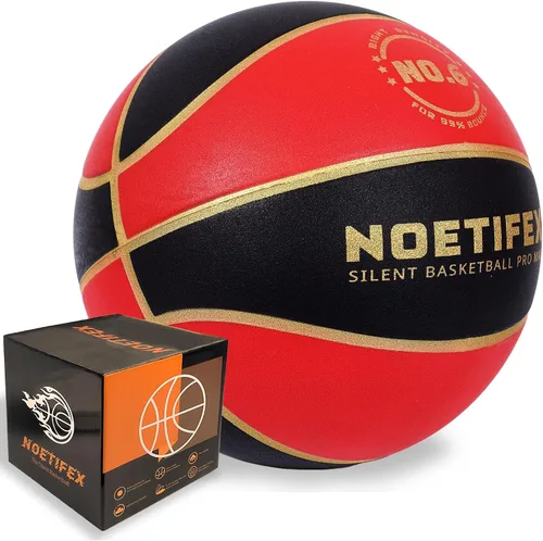 Vista 16 de Balón de baloncesto silencioso con peso de 580g mejorado, balón de entrenamiento interior de alta densidad y silencioso con caja de regalo