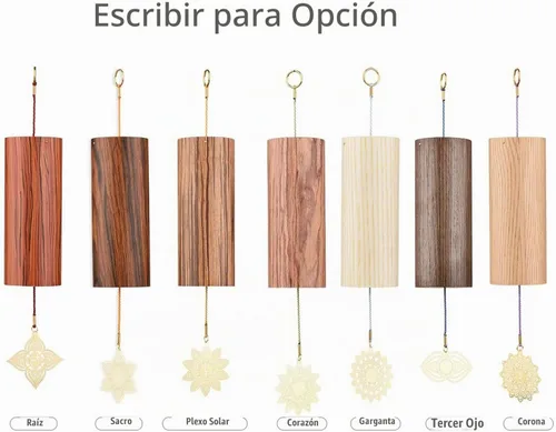 Vista 6 de Campanillas de Chakra de Bambú Natural Campanillas de Viento Meditación Cuerda Campanilla de Viento Campana de Viento para Decoración del Hogar Zen