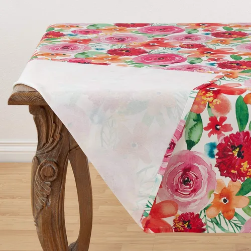 Vista 3 de SARO LIFESTYLE Mantel floral de Santa Mónica, multicolor, 65 x 104 pulgadas
