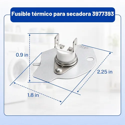 Vista 2 de 3977393 Fusible térmico para secadora para Whirlpool Kenmore Crosley, 1 paquete