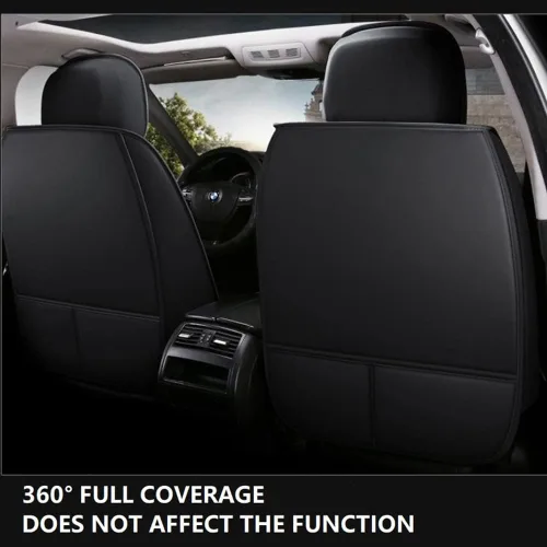 Vista 3 de Juego completo de fundas de asiento de automóvil para Mazda CX-3 2016-2021 con cuero impermeable, resistente al desgaste y fácil de instalar Beige
