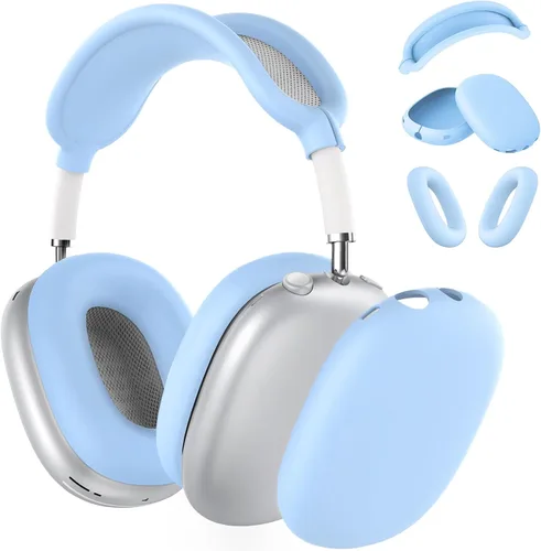 Vista 37 de Funda rígida para AirPods Max con modo de sueño, funda de transporte para auriculares con almohadillas de silicona para AirPods