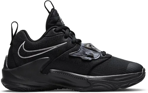 Vista 4 de Nike Tenis de baloncesto Freak 3 (GS) para niños, NegroBlanco-Negro