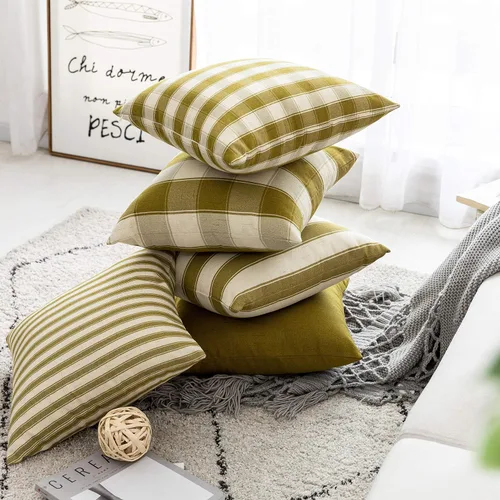 Vista 7 de Home Brilliant - Juego de 5 fundas de almohada de 45 x 45 cm (18 x 18 pulgadas), diseño de flores.