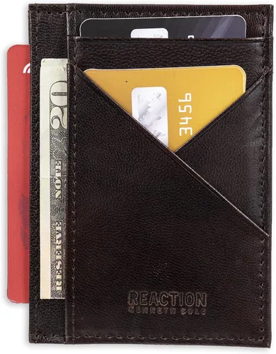 Vista 3 de Kenneth Cole REACTION - Cartera RFID para hombre, capacidad extra, marrón, talla única, Marrón