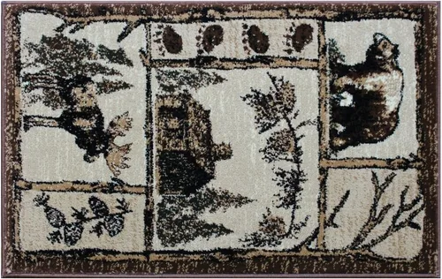Vista 11 de Masada Rugs, Bear Cabin - Alfombra de alce (2 pies 2 pulgadas x 7 pies 2 pulgadas)