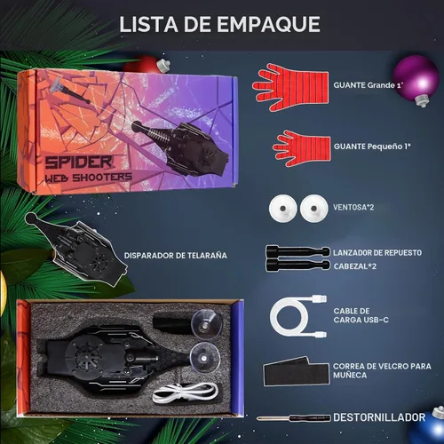 Vista 4 de Tirador de telaraña, tirador de telaraña real que realmente dispara para niños, cosas de juguete geniales para fanáticos de superhéroes