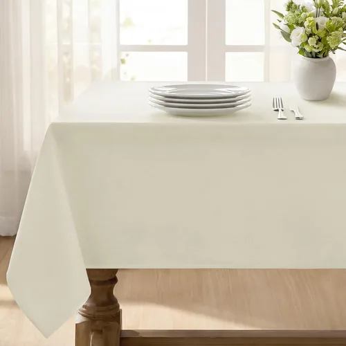 Vista 27 de Softalker - Mantel rectangular, impermeable y resistente a las manchas, mantel cuadrado de tela sin arrugas, lavable, cubierta de mesa de poliéster