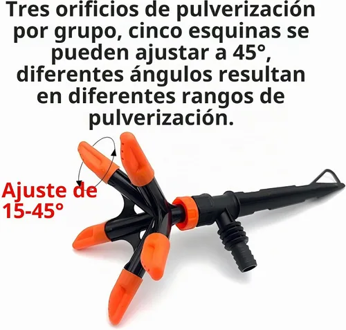 Vista 3 de Aspersor giratorio de 360° - Aspersor de césped con ángulo ajustable de 45°, sistema de riego para césped y jardines domésticos, hecho