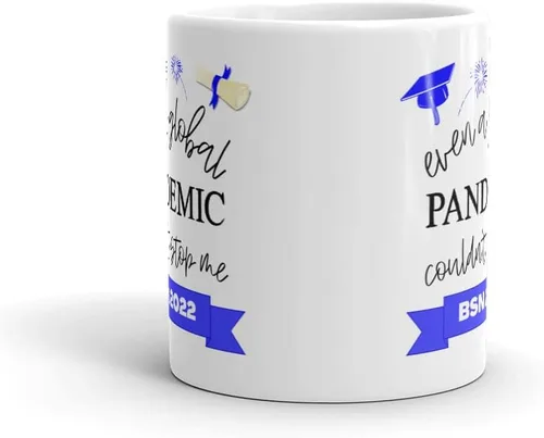 Vista 3 de BSN 2022 - Taza de café para graduación de graduación de licenciatura en enfermería, regalo de graduación – Even A Global Pandemic Couldn't Stop Me