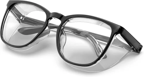 Vista 12 de Lentes de seguridad elegantes, lentes protectores transparentes antivaho y antiarañazos para hombres y mujeres
