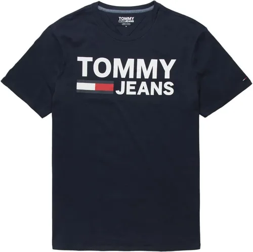 Vista 2 de Tommy Hilfiger Men's Short Sleeve Tommy Jeans Logo T-Shirt