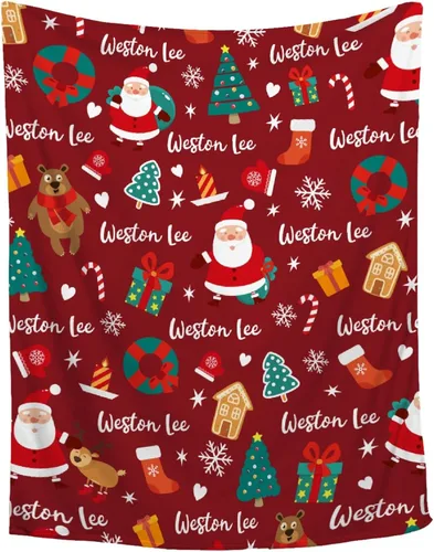 Vista 10 de Manta de Navidad – Decoración para sofá, cama, sala de estar – Manta de regalo para niñas, niños, niños pequeños/cuna, 30 x 40 pulgadas