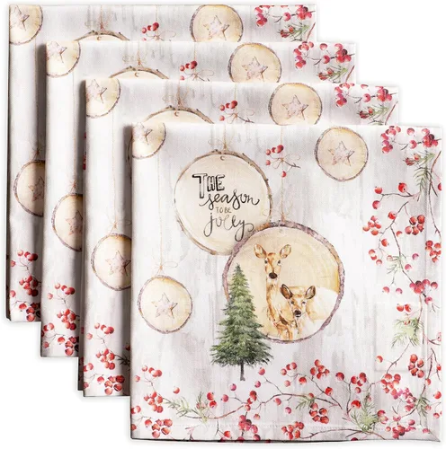 Vista 54 de Maison d' Hermine Juego de 4 servilletas de tela 100% algodón, suaves y duraderas, servilletas cuadradas reutilizables para uso diario, lavables