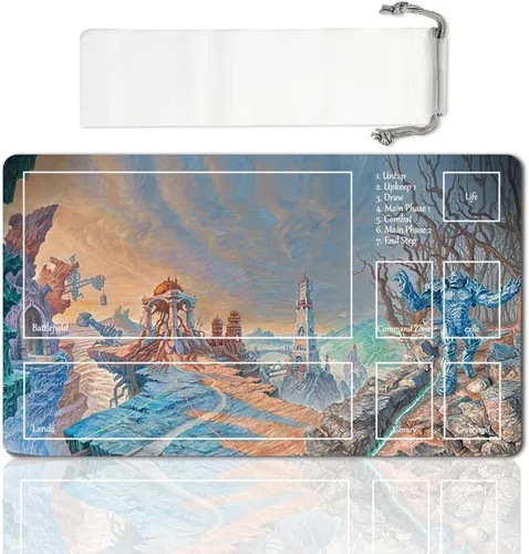 Vista 19 de Juego de mesa MTG Playmat Games Tamaño 60X35 cm CCG Compatible para TCG RPG CCG Play Mats (Ajani Steadfast-Zone)