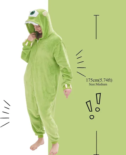 Vista 6 de GONAAP Unisex Adult Onesie Pajamas Animal One Piece Costume Cosplay Sleepwear
