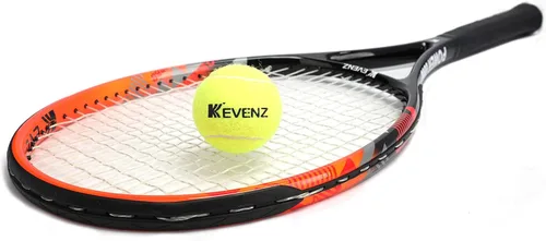 Vista 5 de KEVENZ Raqueta de tenis para adultos, raqueta de tenis de fibra de carbono con bolsa de transporte, peso ligero y resistente a los golpes