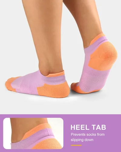 Vista 4 de SOMTWO Ankle Socks Women Running Athletic Low Cut Compression Socks 5-6 Pairs