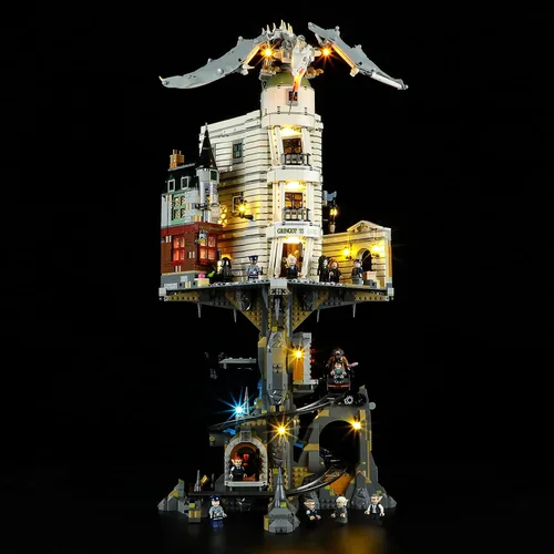 Vista 11 de YEABRICKS Luz LED para el modelo de bloques de construcción del Callejón Diagon de Harry Potter Tiendas de Magia 76444