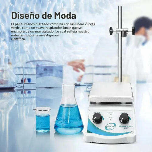 Vista 2 de SH-2 Mezclador agitador magnético de placa caliente de doble control con barra de agitación de 1 pulgada (nuevo estilo) SH-2 Mezclador agitador