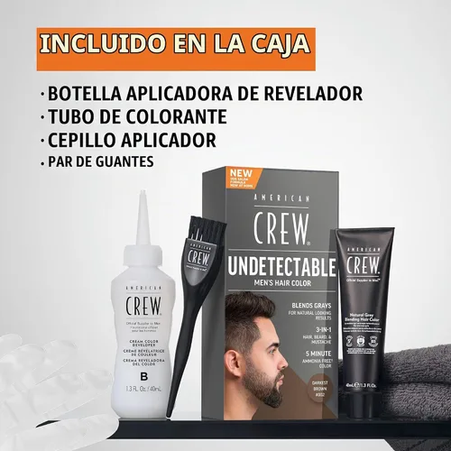 Vista 4 de American Crew Undetectable - Tinte para el cabello para hombre, negro, 1 001 negro