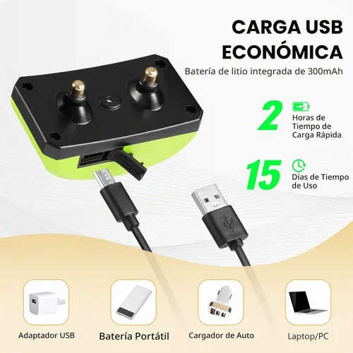 Vista 7 de Collar antiladridos para perros grandes, medianos y pequeños Dorado
