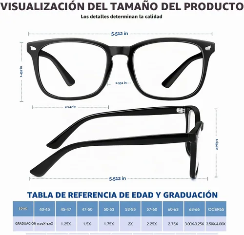 Vista 2 de 5 Pack Reading Glasses for Women Men, Blue Light Blocking Computer Readers UV Glare