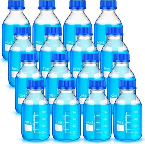 Vista 8 de Chuarry 16 botellas de vidrio para almacenamiento multimedia, 8.5 fl oz