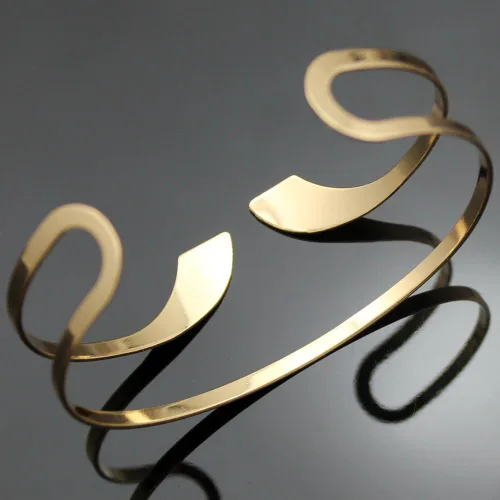 Vista 5 de QQ Fashion brazalete para el brazo abierto curvo de estilo egipcio