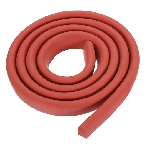 Vista 8 de uxcell Varilla de espuma de 3.28 pies, relleno de junta sólida en forma de D de 0.24 x 0.24 pulgadas, tira de sellado de espuma para protector