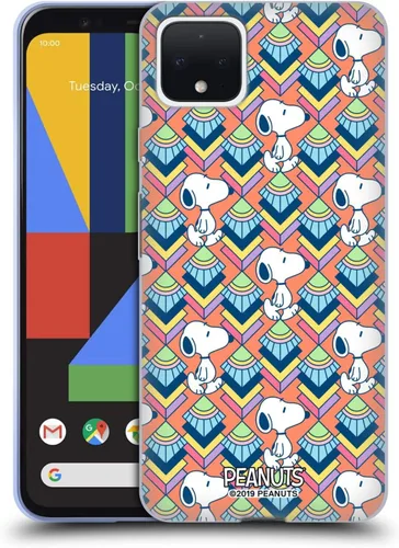Vista 205 de Head Case Designs Snoopy Deco Dreams - Funda de gel con licencia oficial de Peanuts Blue Pattern [protección de grado militar] compatible con Google