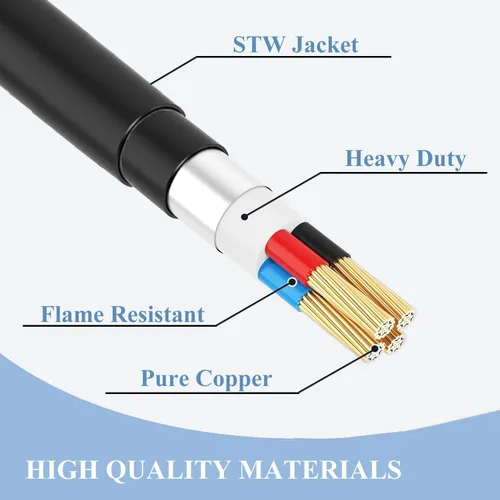 Vista 4 de Cable adaptador de conector EV NEMA 6-50P a 14-50R - Certificado UL, enchufe macho de toma de secadora de 3 clavijas de 250V a conector hembra de 4
