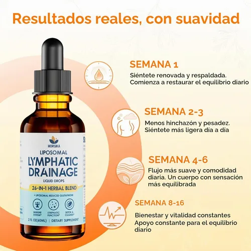 Vista 4 de Gotas de drenaje linfático 27 en 1, equilibrio de líquidos y desinflado