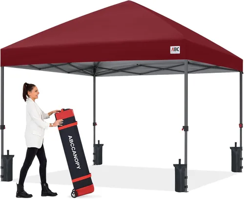 Vista 47 de ABCCANOPY Tienda de campaña desplegable de 10 x 10, protección contra la Beige
