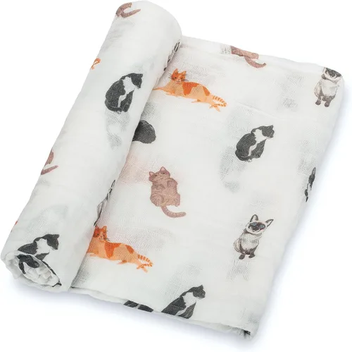 Vista 21 de LollyBanks Manta para Envolver, Mantas de Muselina 100% Algodón para Niños y Niñas, Manta de Recepción para Recién Nacido Grande de 47 x 47