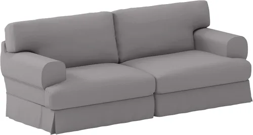 Vista 3 de Durabale - Funda de repuesto de algodón denso de tres asientos para sofá Hovas solo compatible con IKEA Hovas de 3 plazas (algodón gris hova)